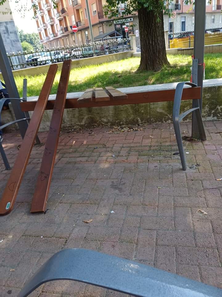 NICHELINO – Vandali al parco Vittorio Veneto