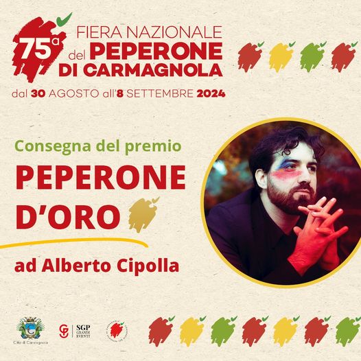 CARMAGNOLA – Il Maestro Alberto Cipolla premiato con il Peperone D’Oro