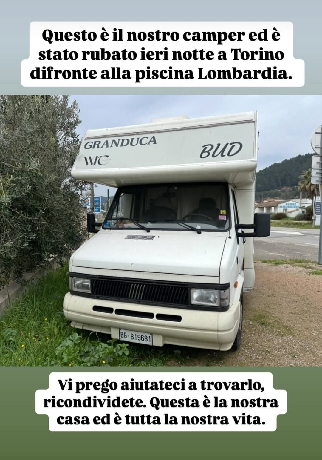 NICHELINO – Ritrovato in un piazzale il camper rubato ai Viaggiatoriecologici