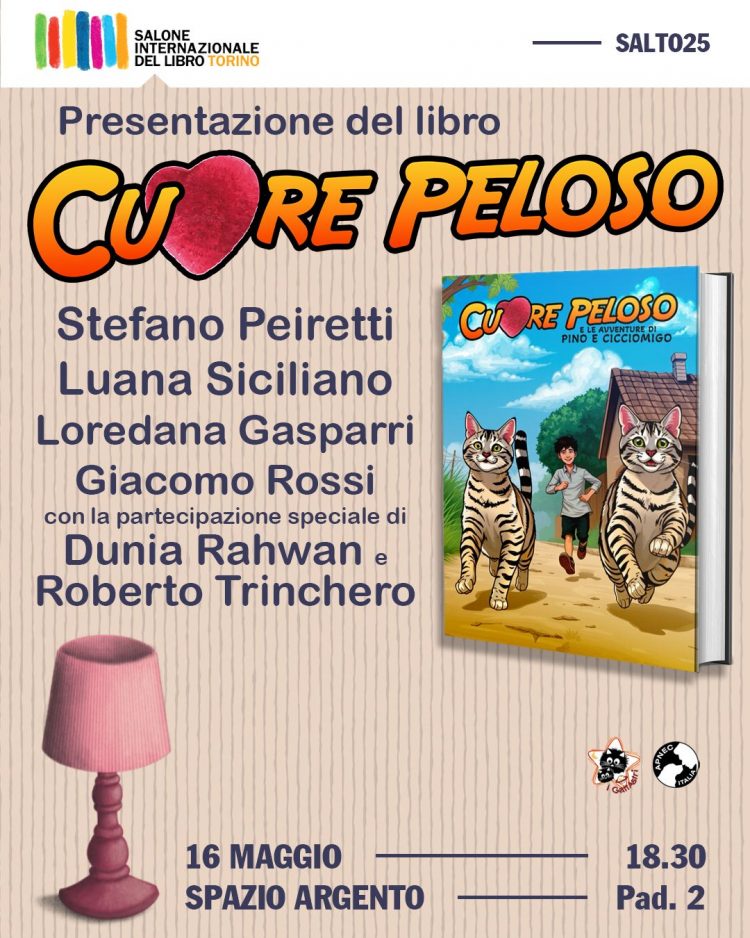 Venerdì 16 maggio, al Salone del Libro c’è “Cuore Peloso”, nuovo libro del trofarellese Stefano Peiretti