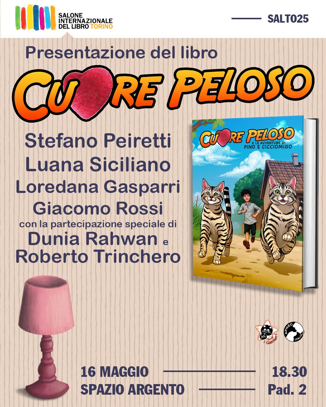 Venerdì 16 maggio, al Salone del Libro c’è “Cuore Peloso”, nuovo libro del trofarellese Stefano Peiretti