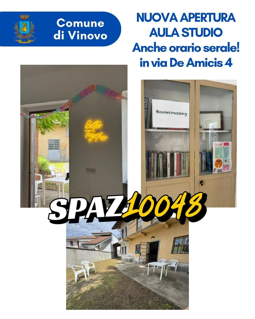VINOVO – Nasce l’aula studio comunale