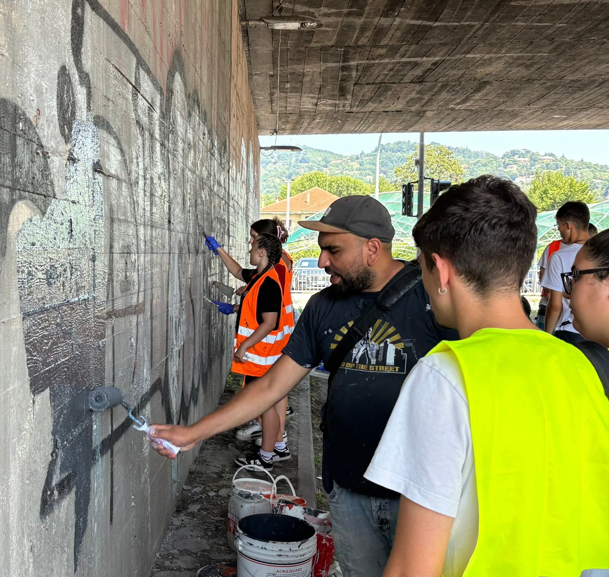 MONCALIERI – Piazza Ragazzabile e il nuovo murales in corso Trieste
