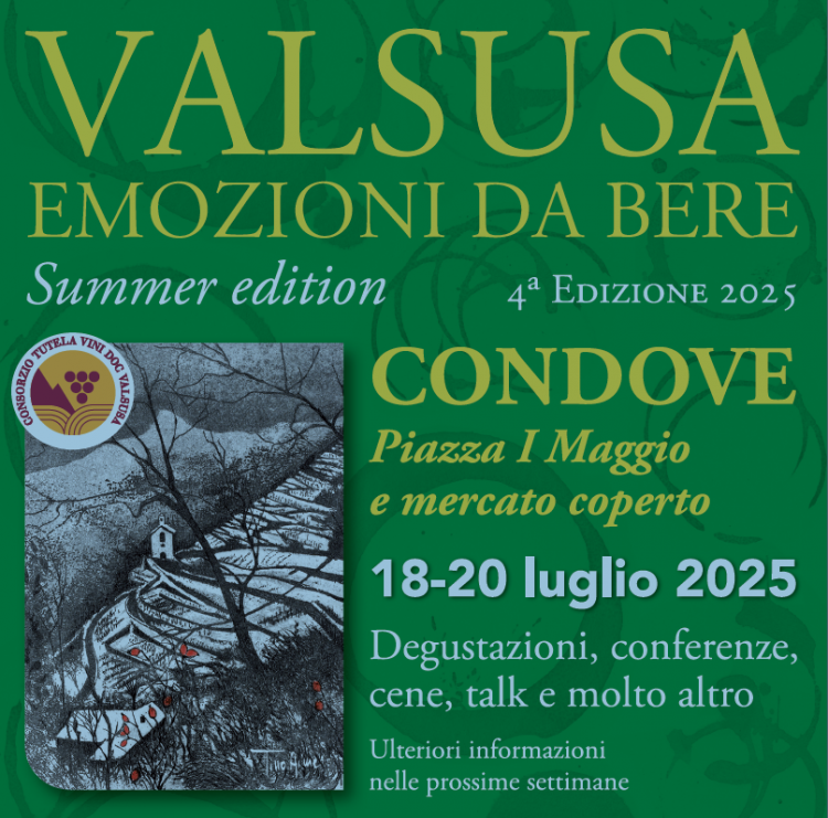 Dal 18 al 20 luglio, “Valsusa Emozioni da Bere”