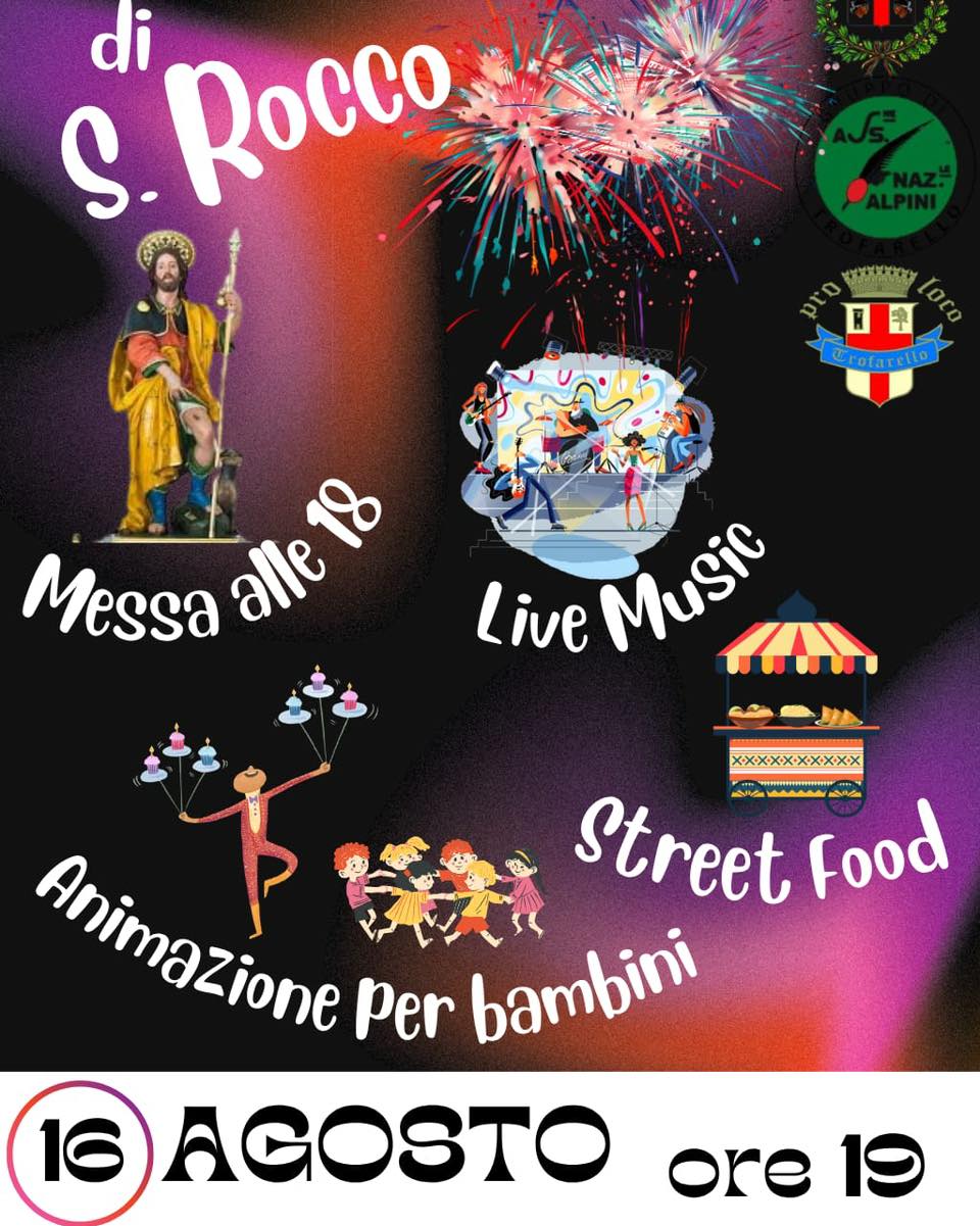 Il 16 agosto a Trofarello la Festa Patronale di San Rocco