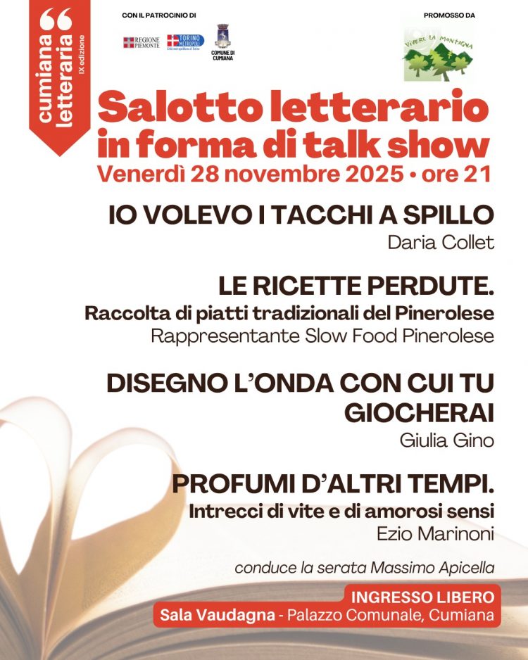 Venerdì 28 novembre Cumina è “Letteraria”