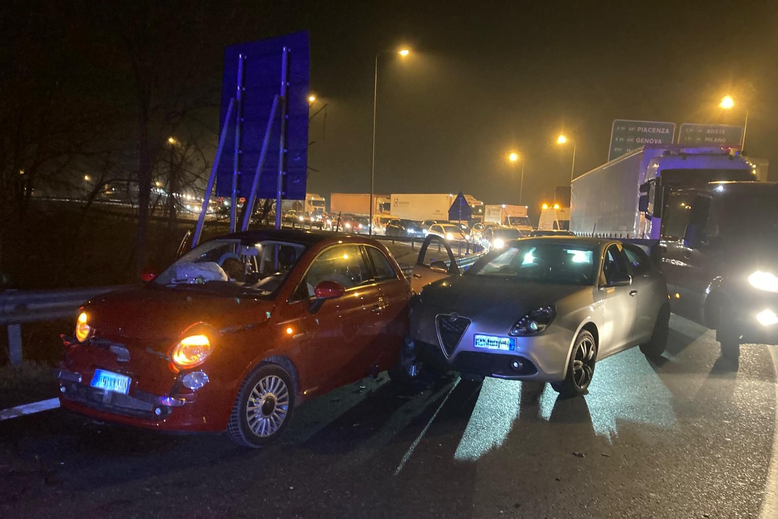 LA LOGGIA – Incidente allo svincolo della tangenziale provoca lunghe code