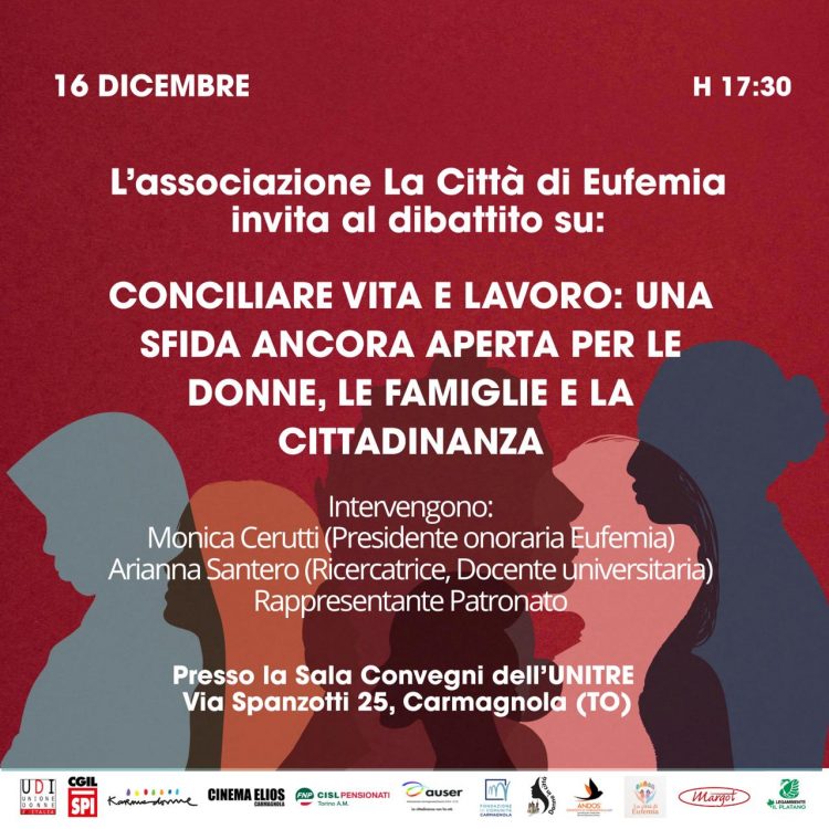 Conciliare vita e lavoro. All’Unitre di Carmagnola si scopre in che modo, il 16 dicembre