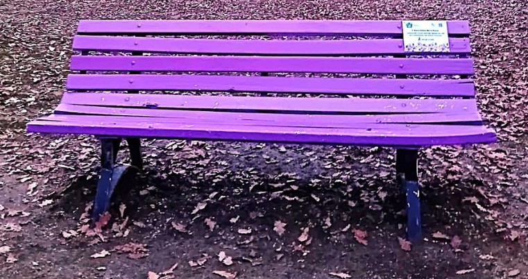 CARMAGNOLA – Una panchina viola per sensibilizzare sulla fibromialgia