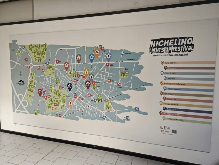 NICHELINO – Inaugurata la mappa dei murales alla Coop