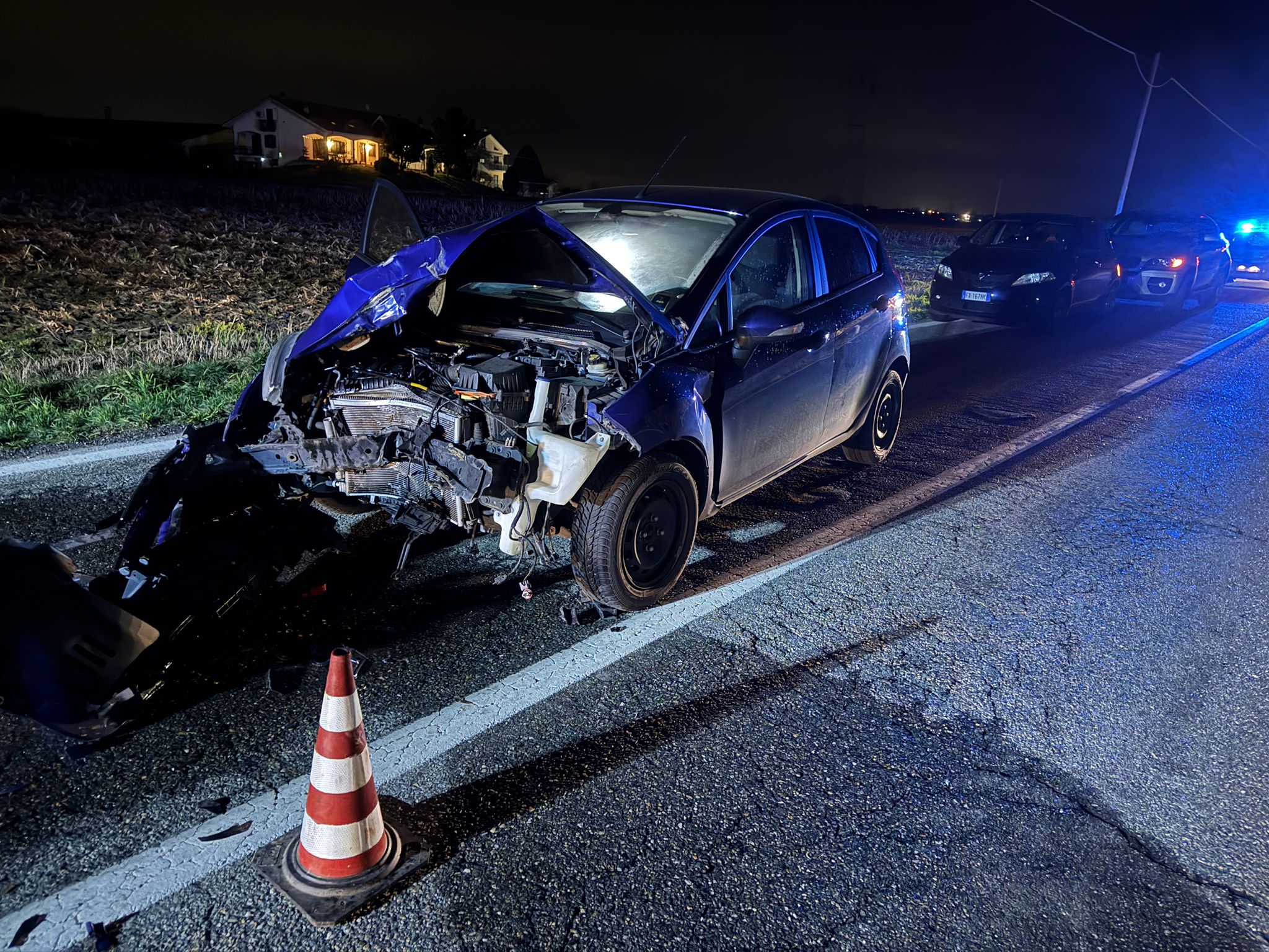 CARMAGNOLA – Incidente sulla provinciale per Pralormo CARMAGNOLA – Incidente sulla provinciale per Pralormo