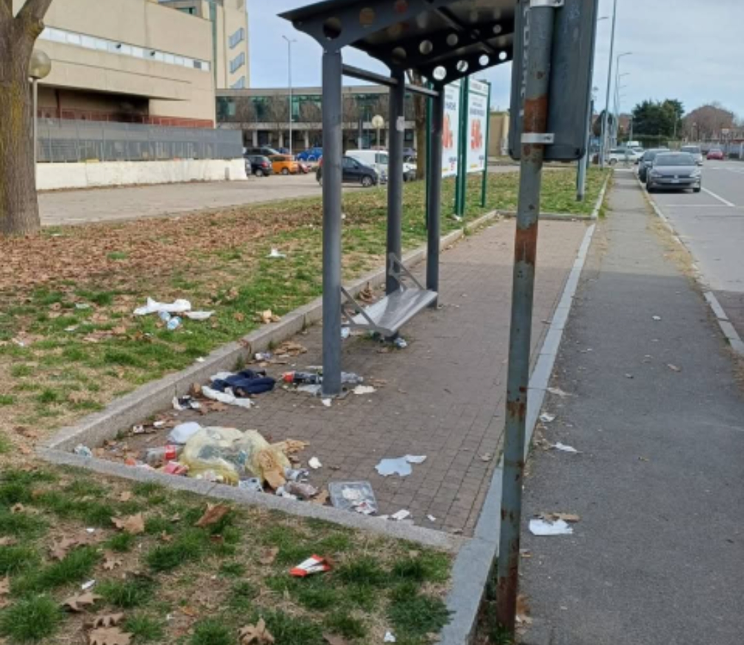 MONCALIERI – Sporcizia diffusa in via Vittime di Bologna