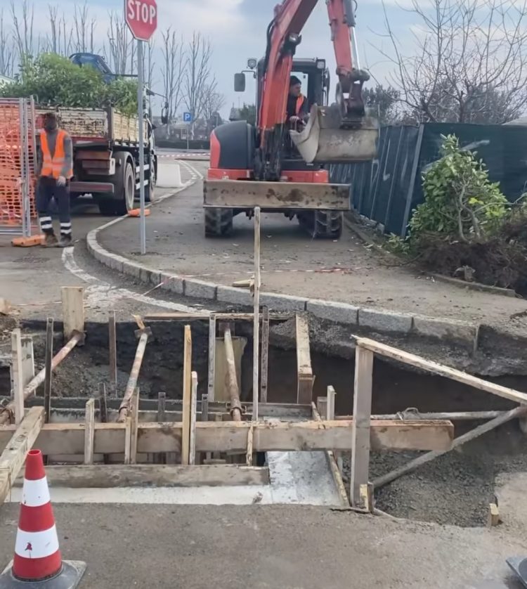 NICHELINO – Iniziati i lavori per la rotatoria di via Prali