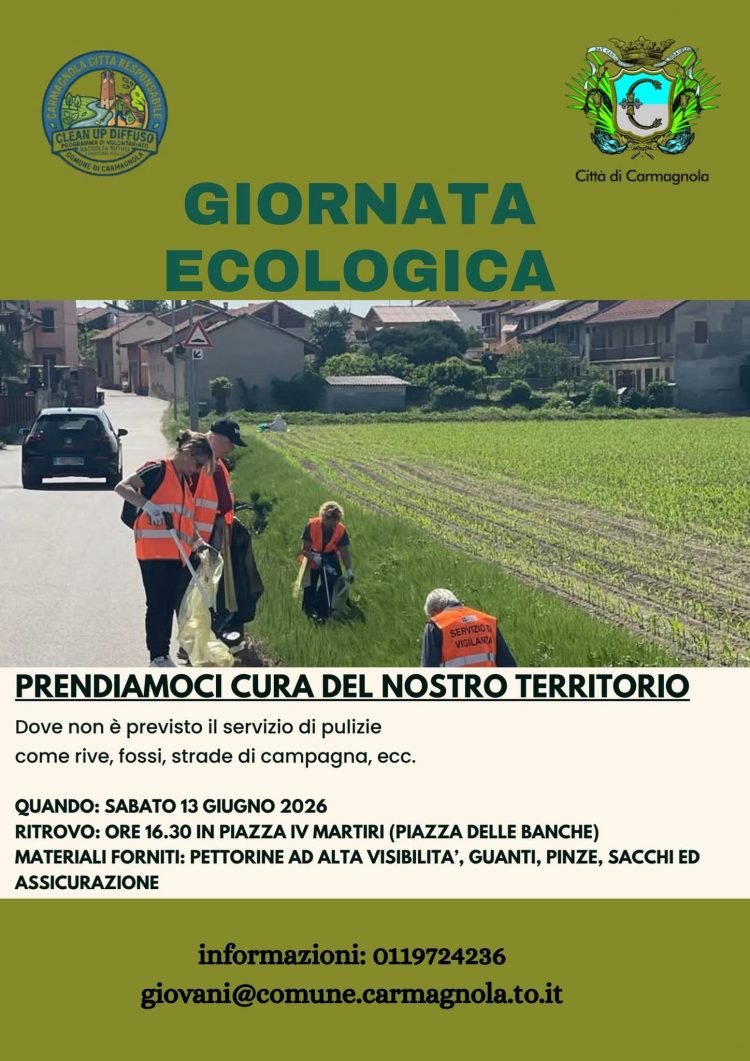 CARMAGNOLA – Clean Up diffuso sul territorio