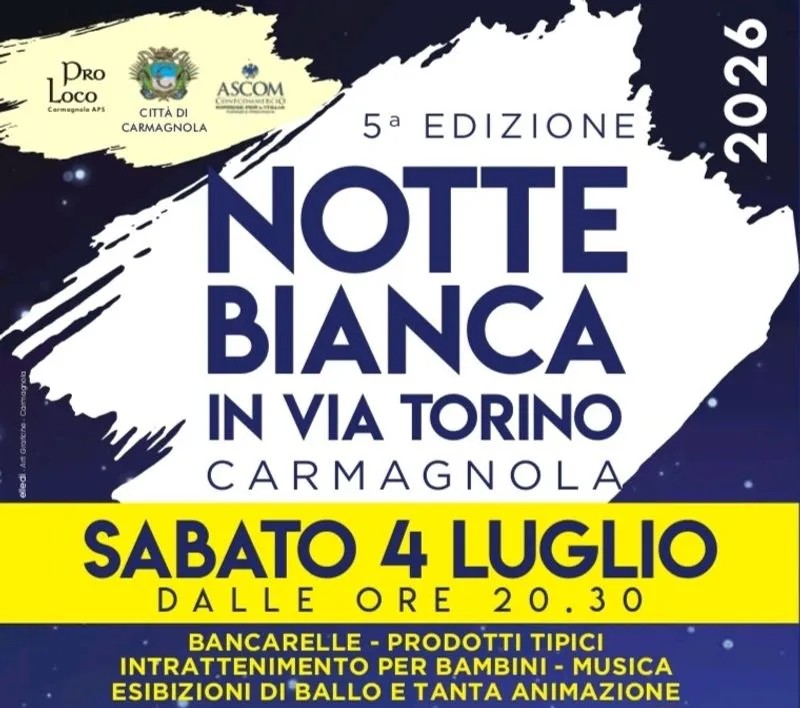 CARMAGNOLA – Torna la notte bianca in città