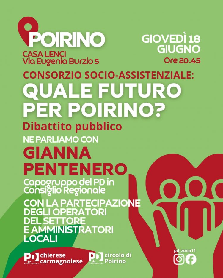 Giovedì 18 giugno Gianna Pentenero parla dell’usciata di Poirino dal CSSA di Chieri