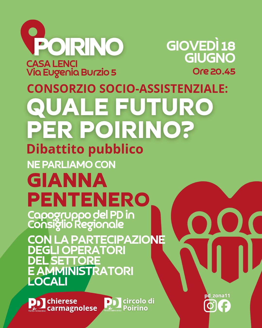 Giovedì 18 giugno Gianna Pentenero parla dell’usciata di Poirino dal CSSA di Chieri Giovedì 18 giugno Gianna Pentenero parla dell’usciata di Poirino dal CSSA di Chieri