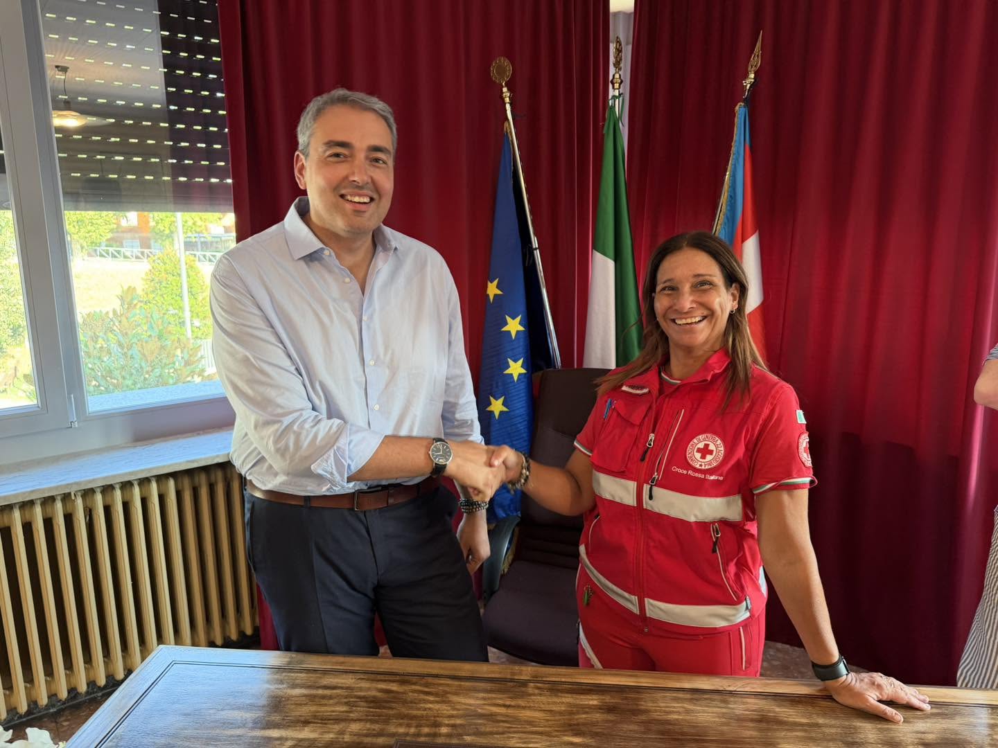 Trofarello – La Croce Rossa salva dal rischio caldo. Al velario il servizio di rifugio climatico