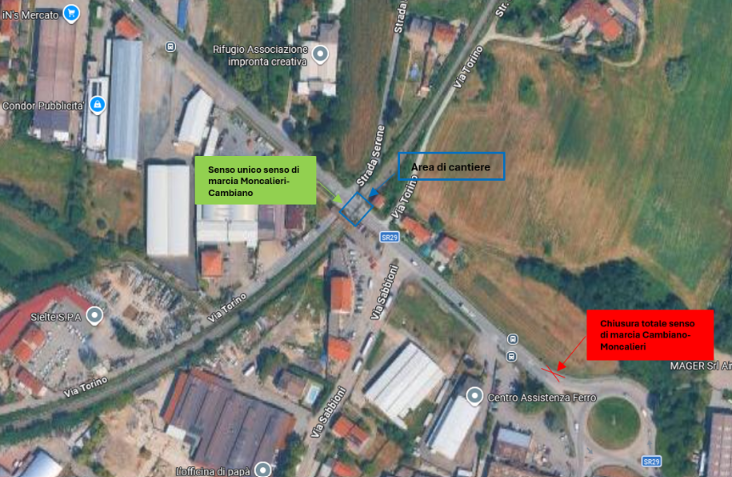 Il 6 e 7 agosto cambia la viabilità per riasfaltare il passaggio a livello di Trofarello-Cambiano Il 6 e 7 agosto cambia la viabilità per riasfaltare il passaggio a livello di Trofarello-Cambiano