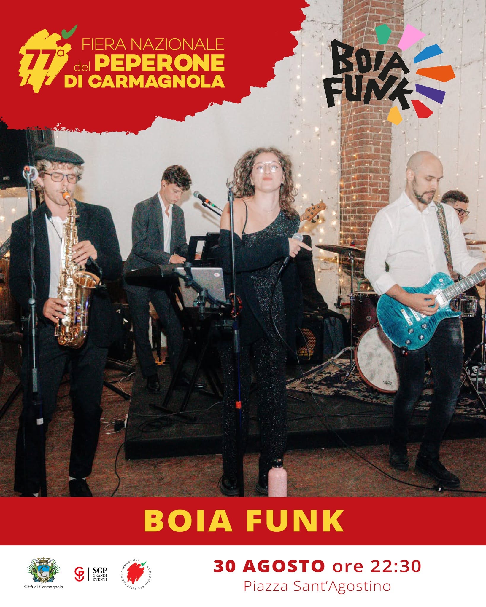 CARMAGNOLA – Concerto dei Boia Funk CARMAGNOLA – Concerto dei Boia Funk