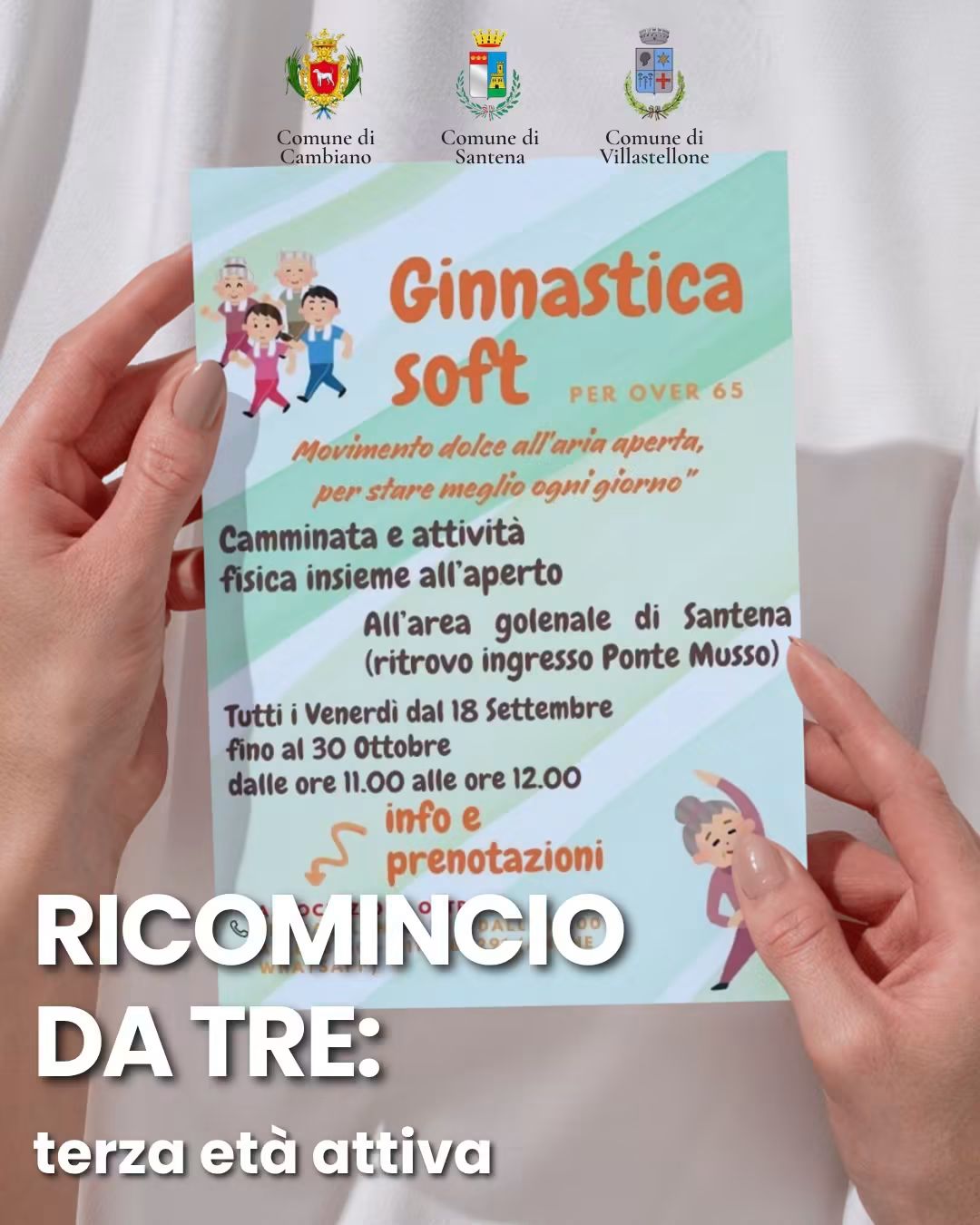 SANTENA – Partono i corsi di Terza Età attiva SANTENA – Partono i corsi di Terza Età attiva