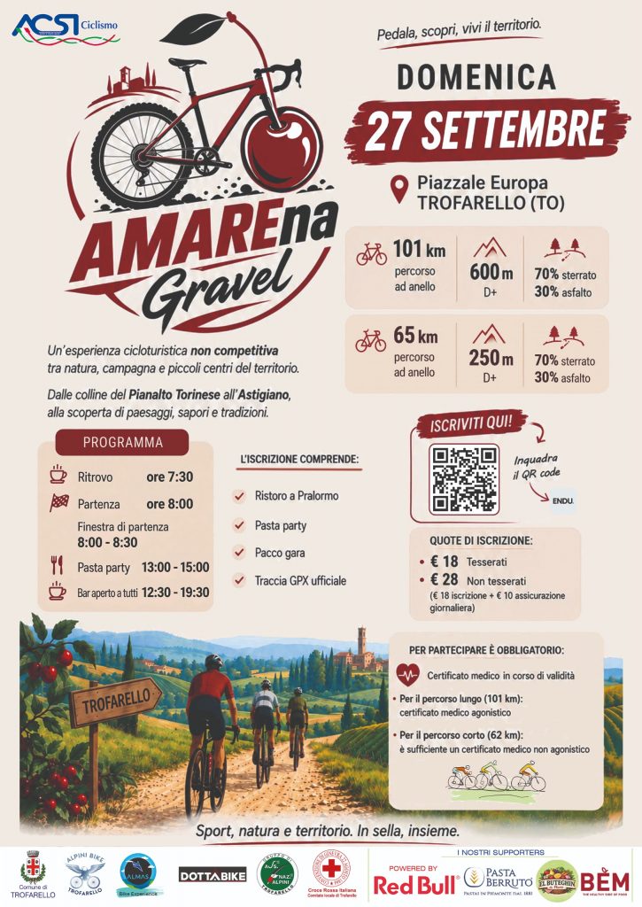 Domenica 27 settembre divertimento con il Bike Festival e si corre con l'Amarena Gravel