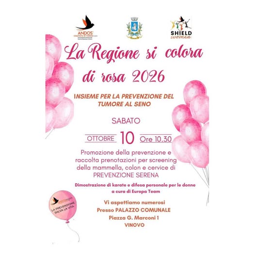 VINOVO – Appuntamento per Ottobre Rosa